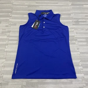 RLX Ralph Lauren Golf Tech Polo Sleeveless Shirt Womens Small Royal Blue $95 - Picture 1 of 8