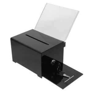  Voting Box with Lock Donation Box for Fundraising Suggestion Box Ballot Comment - Picture 1 of 12