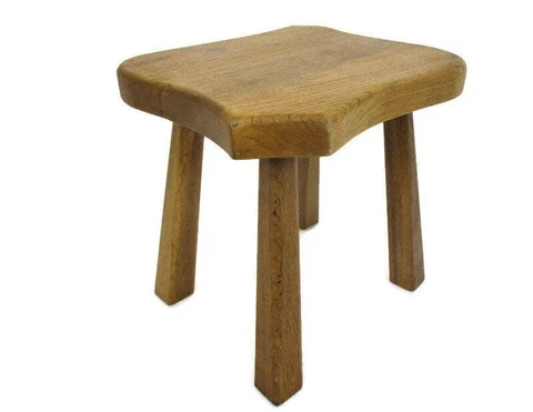 Vintage Hand Carved wood Tripod Milking Stool Pedestal Table Plant Flower Bonsai Cover