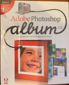 Vintage Adobe Photoshop Album 2.0 New And Sealed Organize and share photos PC - Picture 1 of 3