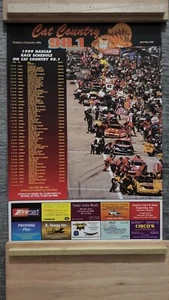 ✅️VTG Nascar Poster 1999 Schedule on Cat Country 98.1 - Picture 1 of 1