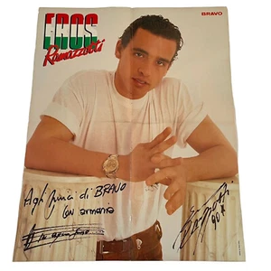 Sinéad O'Connor \ Eros Ramazzotti w\ Copy Signed Signature, A2 RARE Poster Bravo - Foto 1 di 12