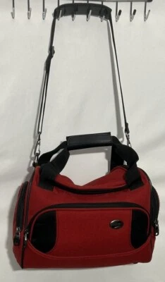 American Tourister Luggage Red/Black Zip Around Carry On Bag Suitcase Pockets - Image 1 of 4