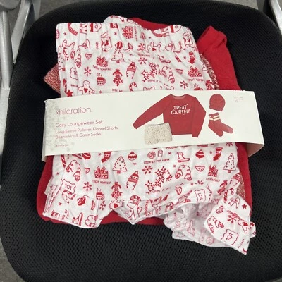 Xhilaration Cozy Lounge Wear 4 Piece Set Red X SMALL NEW - Image 1 of 4