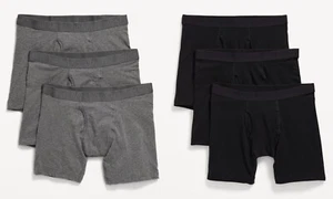 NWT Old Navy Soft-Washed Built-In Flex 3-Pack Boxer Briefs Black Gray Men L XL - Picture 1 of 7
