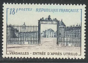 France 1954 MNH Mi 1014 Sc 728 Royal residence of France, Versailles Gate ** - Picture 1 of 2
