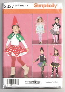 Simplicity 2327 Girls Dance Costume Halloween Fairy 3-4-5-6-7-8 Sewing Pattern - Picture 1 of 2