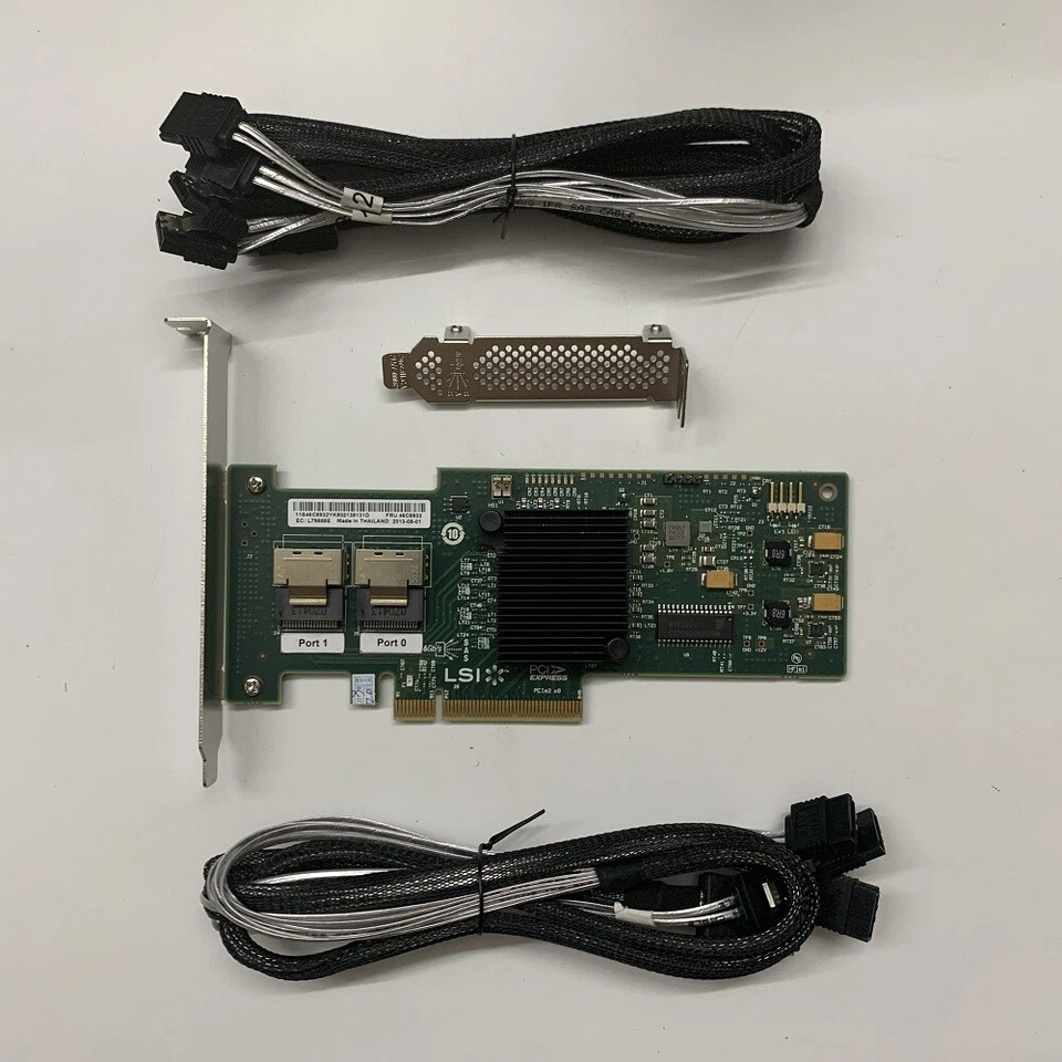 LSI M1015 9220-8I 6GB PCI-e for 9211-8i P20 IT Mode ZFS FreeNAS +8087 to sata - Image 1 of 4