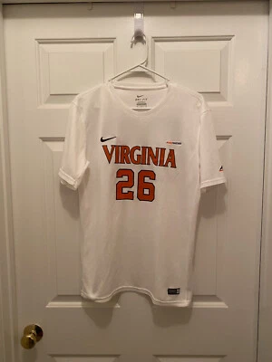 Virginia UVA Cavaliers Women's Soccer #26 Game Worn White Nike Jersey Medium - Image 1 of 2