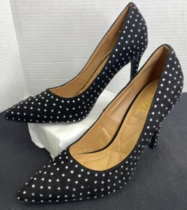 Rouge Helium Women's Black & STUDDED HIGH HEELED SIZE 8 PREOWNED B17 - Picture 1 of 8