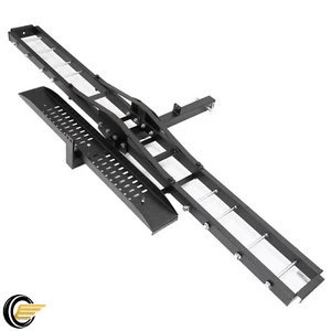 Motorcycle Scooter Dirt Bike Carrier Hauler Hitch Mount Bike Rack Ramp 500LBS - Picture 1 of 13