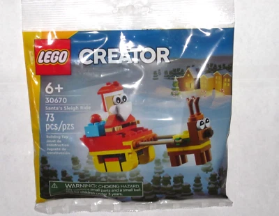 LEGO 30670 Santa's Sleigh Ride bolsa de polietileno, nuevo, sellado de fábrica Foto 1 de 2