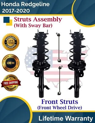 Puntales delanteros OE con barra estabilizadora para Honda Ridgeline 2017-2020 2x2 garantía de por vida Foto 1 de 4