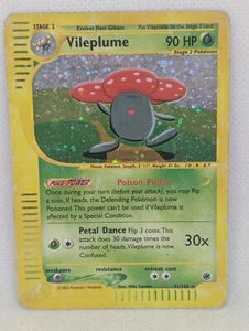 Vileplume 031/165 Expedition Base Set Holo Raro Pokemon Juego de cartas coleccionables Nintendo de colección - Imagen 1 de 3
