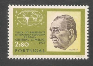 Portugal #1174 (A296) ss postfrisch - 1973 2.80e General Medici und Weltkarte  - Bild 1 von 1