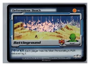 1x DBZ CCG DEFENSELESS BEACH 95 HOLO FOIL RARE ANDROID SAGA DRAGON BALL Z - Picture 1 of 1
