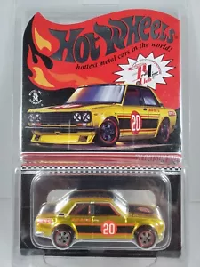 2020 Hot Wheels Red Line Club RLC ‘71 Datsun 510 Gold - #189/15000 Low Number! - Picture 1 of 3