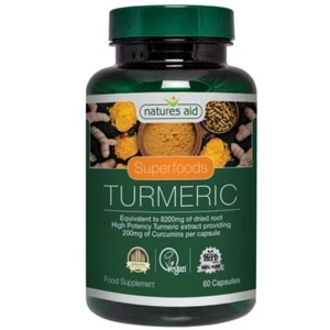 Natures Aid Turmeric 8200mg (High Potency) - 60 Capsules - Picture 1 of 1