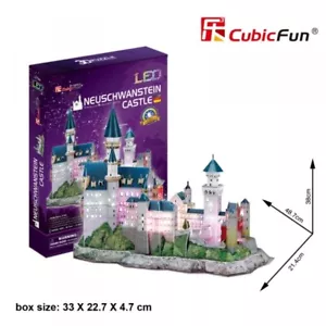 3D Puzzle NEUSCHWANSTEIN CASTLE GERMANY (With LED Lights) CubicFun - Picture 1 of 5