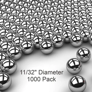 1000 11/32" Inch G25 Precision Chromium Chrome Steel Bearing Balls AISI 52100 - Picture 1 of 2