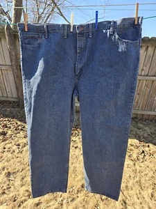 Wrangler Authentics Men's Medium Shade of Blue Jeans 54 x 30 Cotton Mexican Made - Picture 1 of 24
