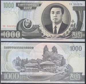 Corea 2002 - 1.000 Won (45a1) Regular - Kim Il Sung - Imagen 1 de 1