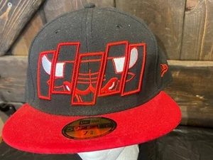 Chicago Bulls Tribal Red Black Cap NBA - New Era - Size 7 5/8 - Picture 1 of 6