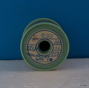 Alambre Nichrome 0,07 mm 41AWG 287,6 Ώ/m/ 88 Ώ/Ft 158 gr MUY RARO - Imagen 1 de 6