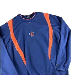 Sudadera De Colección Nike Team Therma-fit Center Swoosh Talla Pequeña Universidad de Illinois - Imagen 1 de 7