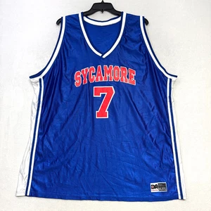 Maglia basket vintage Don Alson Athletic Sycamore #7 O'Neal 3XL blu rosso - Foto 1 di 4