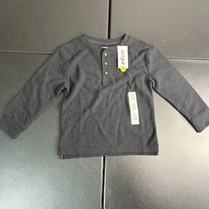 Cat & Jack Long Sleeve Kids Size XS 4-5 Black Relaxed Long Sleeve - Picture 1 of 6