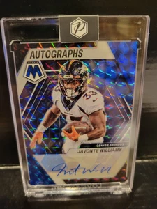 Mosaico Panini 2023 - Javonte Williams #AH-JW Blue Mosaic Prizm #'d 28/99 automático - Imagen 1 de 2