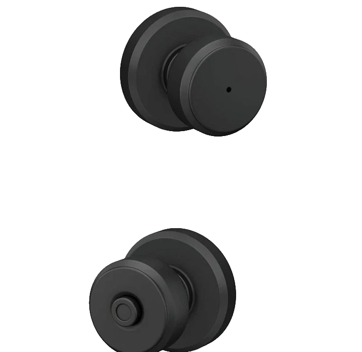 (Lot of 6) SCHLAGE F40 BWE 622 GSN Greyson Bowery Privacy Door Knob Matte Black - Image 1 of 1