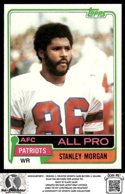 1981 Topps #290 Stanley Morgan New England Patriots - Image 1 of 2