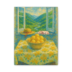 Serene Landscape Canvas Print, Home Decor, Wall Art, Gift for Mom, Bright 9x12 - Picture 1 of 5