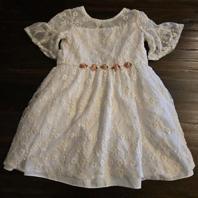 Laura Ashley London Victorian Lace Short Sleeved Special Occasion Dress Size 4 - Image 1 of 4