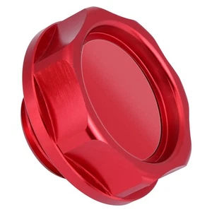 Car Aluminium Alloy Oil Filler Cover Engine Fuel Tank Cap Parts For Car (Red) - Picture 1 of 11