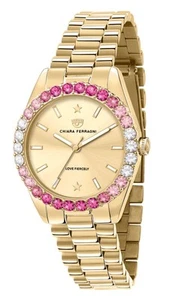 CHIARA FERRAGNI Everyday gold steel watch with pink crystals R1953100501 - Picture 1 of 1