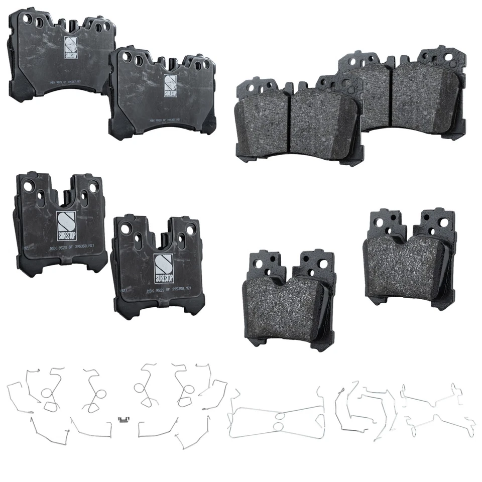 Front and Rear NAO Brake Pad Set For 2007-2017 Lexus LS460 2018-2021 LS500 - Image 1 of 4