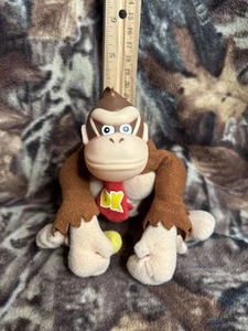 ANSEHEN! ToySite 1999 Donkey Kong 6 Zoll Plüsch Nintendo N64 BeanBag Kunststoffkopf - Bild 1 von 8