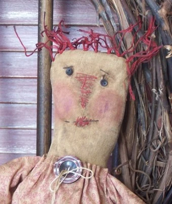 PATTERN EXTREME PRIMITIVE RAGGEDY DOLL PRIM ANNIE DOLL ~ 快速简便!! — 第 1/2 张图片