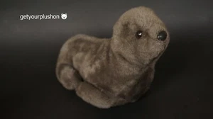 PELUCHE DAKIN VINTAGE 1975 GRIGIO FOCA - Foto 1 di 2