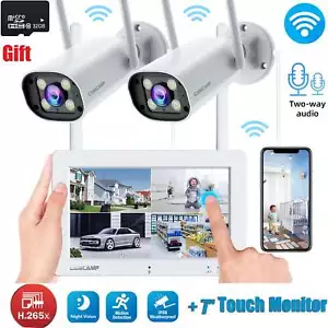 WLAN Überwachungskamera System Außen Funk IP Kamera Set mit 7 "Touchmonitor NVR - Bild 1 von 8