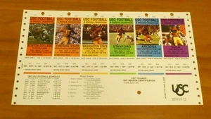 USC Season Football Ticket Proof Sheet 1987 - Bild 1 von 2