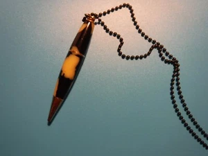 30er Jahre Golf Bleistift, unmarkiert, mit Anhänger schwarze Kugelkette - Bild 1 von 2