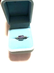 ANILLO DE TANZANITA OVALADO D'JOY.925 DISEÑADOR PLATA ESTERLINA 2,2 GRAMOS TALLA 8 - Imagen 1 de 5