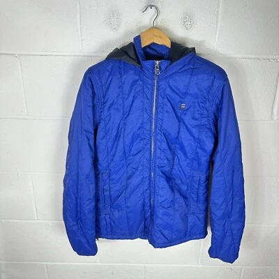 Chaqueta G Star Raw Para Hombres Grande Azul Sobrecamisa Repujado Abrigo Puffer Utilidad Y2K* Foto 1 de 4