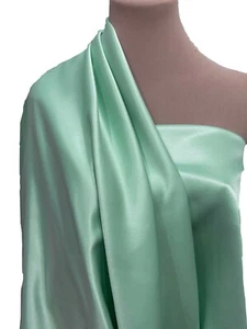 DUCHESS SATIN FABRIC MINT 1765  DULL SATIN  BRIDESMAIDS, FORMAL 60" BTY - Picture 1 of 1