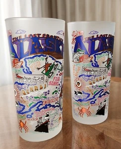 2 Catstudio Geography 2018 ALASKA 15oz Tumbler Frosted Souvenir Glasses - Picture 1 of 11