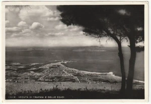 ERICE - TRAPANI - VEDUTA DI TRAPANI E DELLE EGADI - VIAGG. 1955 -97714- - Picture 1 of 1